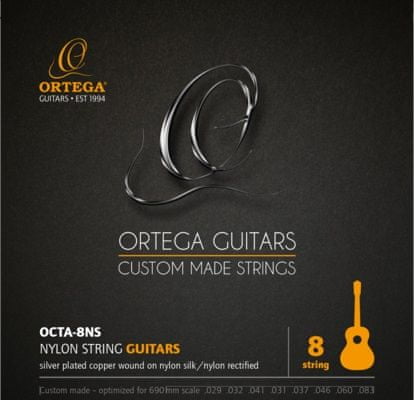 Ortega OCTA-8NS Struny pro osmistrunnou klasickou kytaru