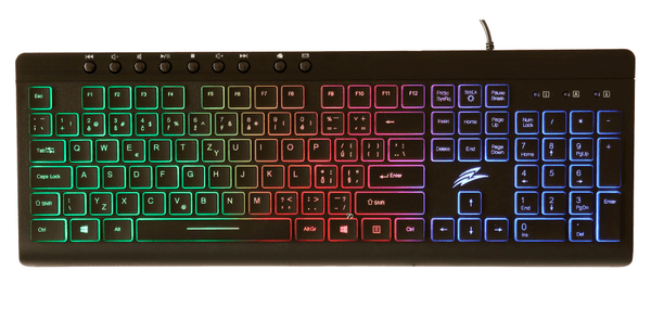 Evolveo GK640 LED podsvícená stylová herní klávesnice windows