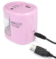 Rapesco Stolní ořezávátko PS12-USB, růžová