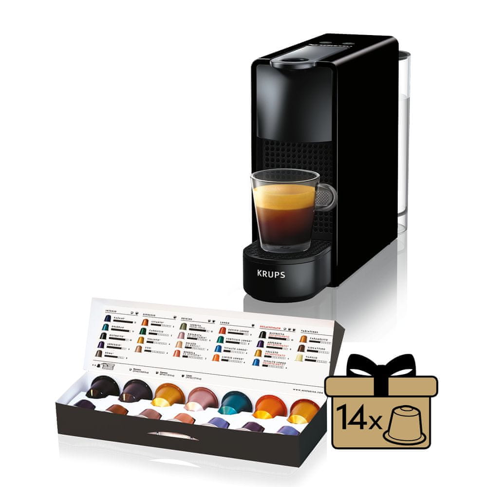 Nespresso kávovar na kapsle Krups Essenza Mini Černá XN1108 - zánovní