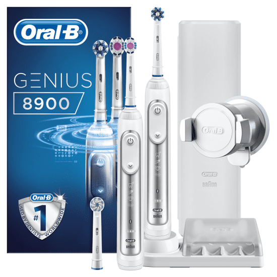 Oral-B elektrický zubní kartáček Genius 8900 Cross Action + Bonus Handle