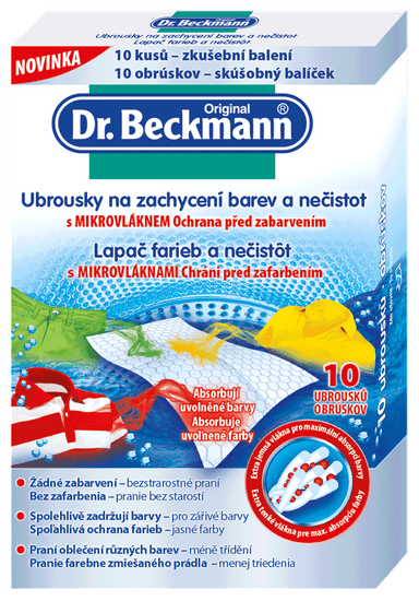 Dr. Beckmann Ubrousky na zachycení barev a nečistot 10 ks