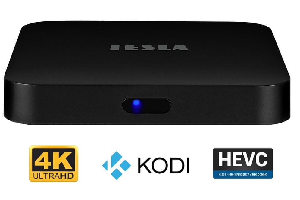 Multimediální centrum Tesla MediaBox QX4 aplikace domácí kino internetové služby bluetooth wifi bezdrátové připojení 