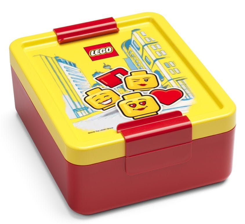 Levně LEGO Iconic girl box na svačinu - žlutá/červená
