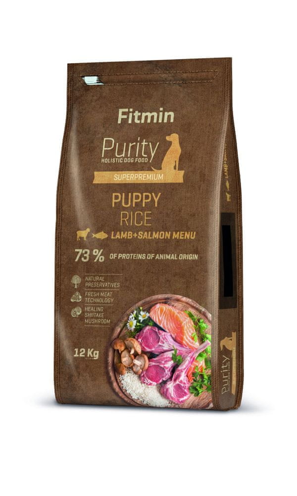 Levně Fitmin Dog Purity Rice Puppy Lamb & Salmon 12 kg