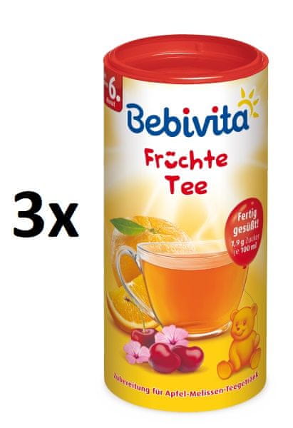Bebivita Ovocný čaj-instantní, 3 × 200g