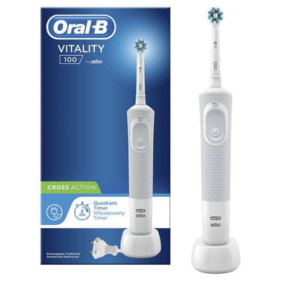 Oral-B elektrický zubní kartáček Vitality 100 CrossAction white
