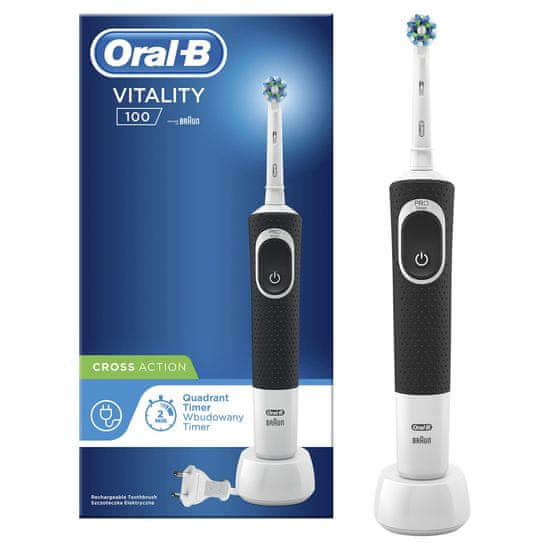 Oral-B elektrický zubní kartáček Vitality 100 CrossAction black