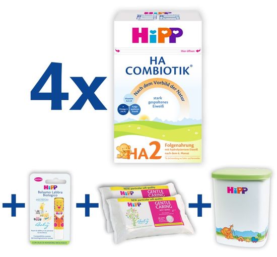 HiPP HA2 Combiotik 4x500 g + MILKBOX+BALZÁM+DUOWIPES