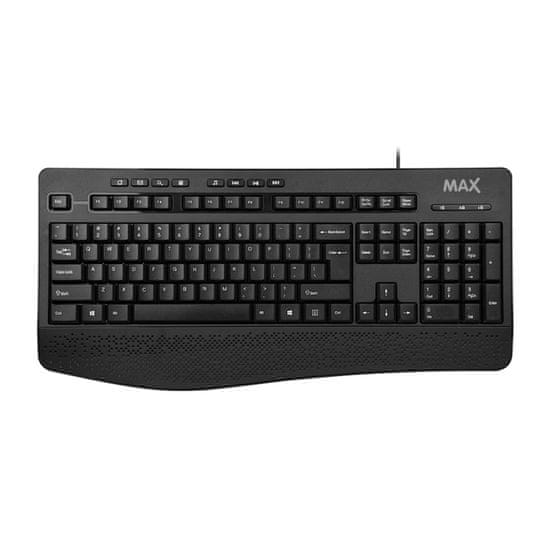 MAX multimediální klávesnice, černá - rozbaleno