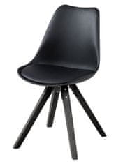 Design Scandinavia Jídelní židle Damian (SET 2 ks), černá