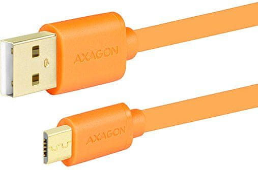AXAGON BUMM-AM05QO, 0.5 m, oranžový BUMM-AM05QO