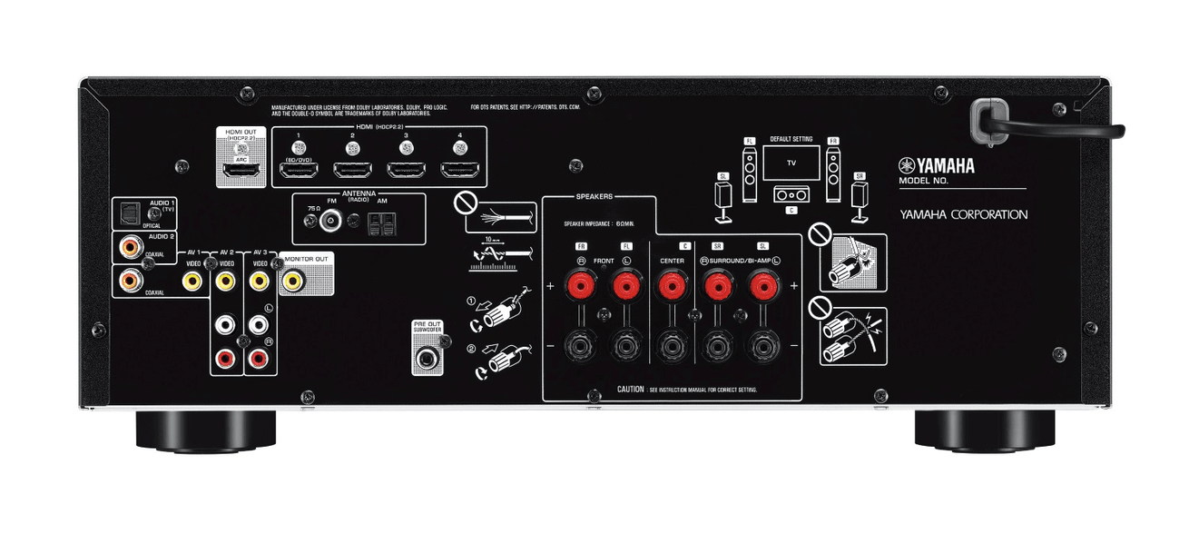 5.1kanálový AV přijímač a zesilovač Yamaha RX-V385 bluetooth kalibrace zvuku
