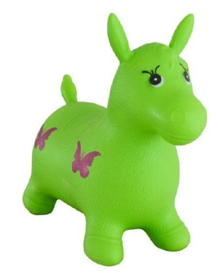 Teddies Hopsadlo kůň skákací gumový zelený 49x43x28 cm v sáčku - zánovní