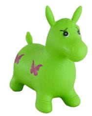 Teddies Hopsadlo kůň skákací gumový zelený 49x43x28 cm v sáčku