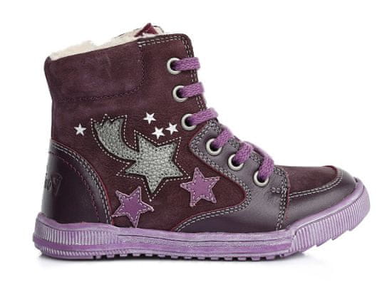 Ponte 20 dívčí kožené boty s hvězdami