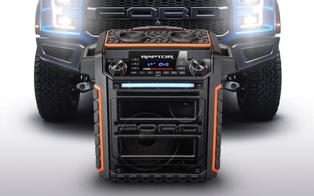 bluetooth reproduktor výdrž baterie 75 hodin ION Ford Raptor bezdrátové připojení vstup pro mikrofon rádio