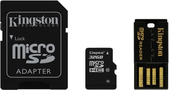 Kingston Micro SDHC 32GB Class 10 + SD adaptér + USB čtečka (MBLY10G2/32GB)