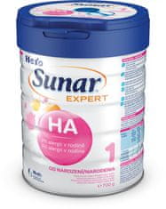 Sunar Expert HA 1 počáteční hypoalergenní kojenecká výživa 700g