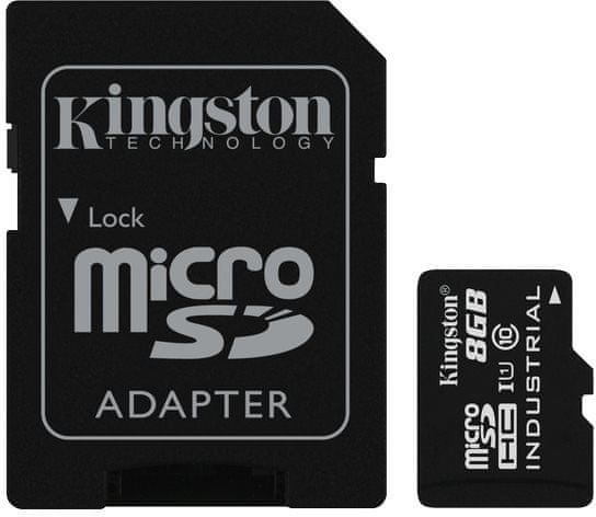 Kingston Industrial Micro SDHC 8GB Class 10 UHS-I + SD adaptér (SDCIT/8GB)