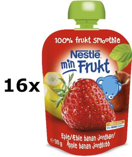 Nestlé kapsička Jahoda, Jablko, Banán 16x90 g exp. 11/2019