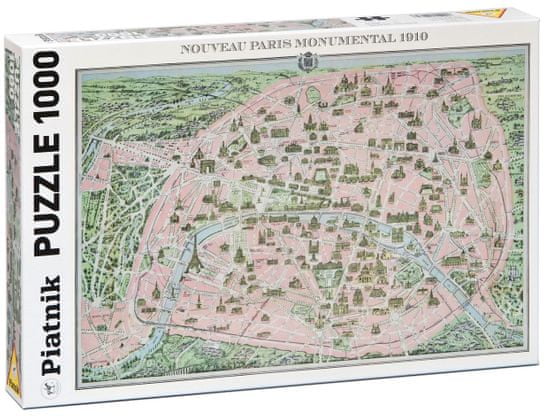 Piatnik Mapa Paříže 1910
