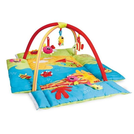 Canpol babies Hrací koberec s hrazdičkou MULTIFUNKČNÍ Colorful ocean
