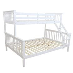 KONDELA Patrová postel s rošty Bagira 90/140 90/140x200 cm - bílá