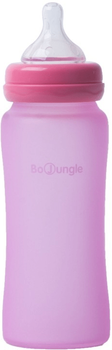 Bo Jungle Skleněná láhev B-Thermo 300ml, Pink