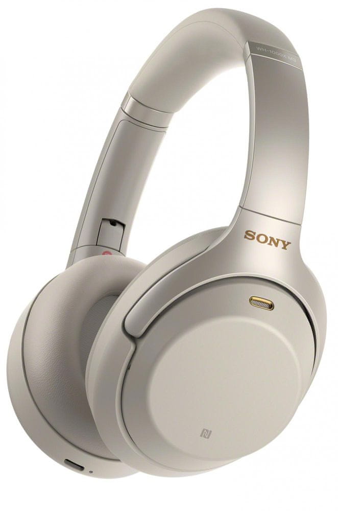 Sony WH-1000xm3 bezdrátová sluchátka, stříbrná - rozbaleno