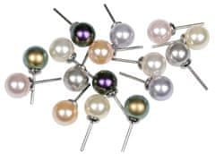 Levien Moderní perličkové náušnice Pearl Light Grey