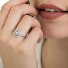 Pandora Luxusní třpytivý prsten ze stříbra 191006CZ (Obvod 50 mm)