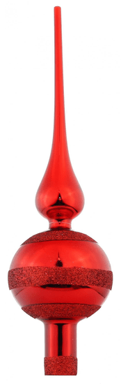 Seizis Špička skleněná se třpytem, 30x8 cm, červená