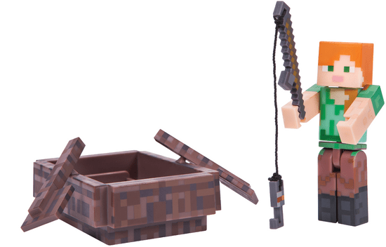 TM Toys Minecraft - figurka Alex s lodí