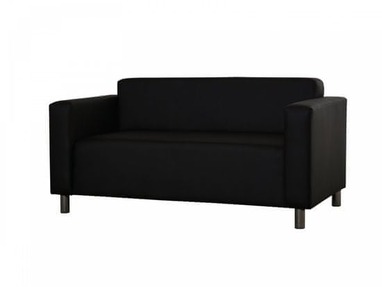 Nejlevnější nábytek Dvojsedák GIDEON 1, černá ekokůže