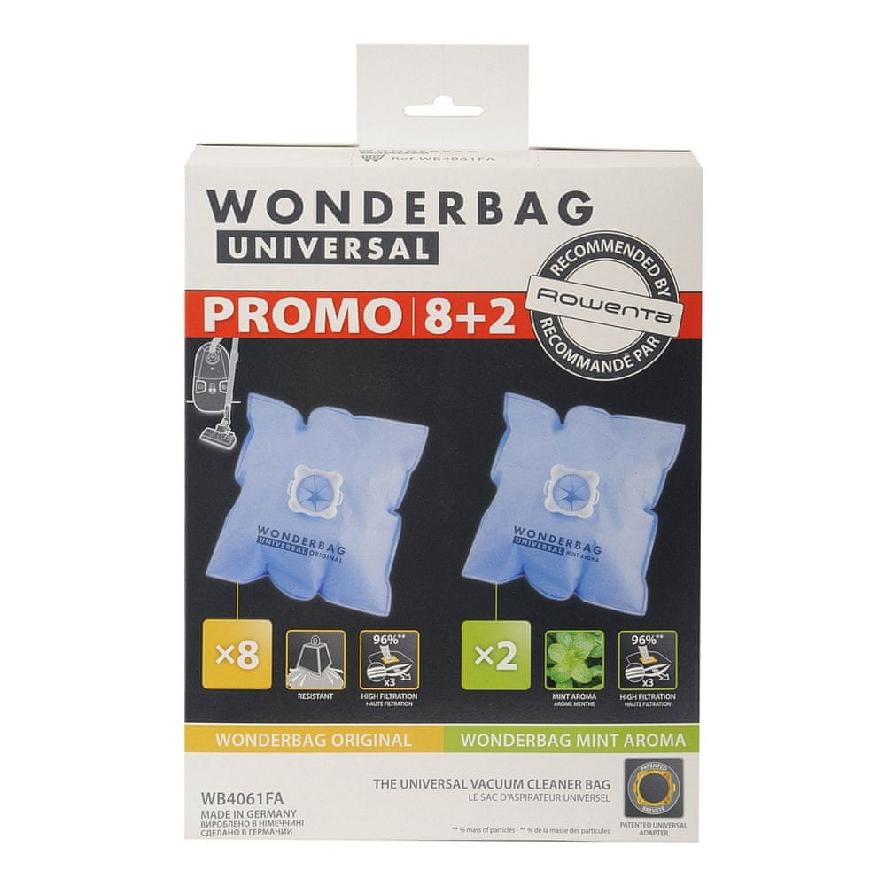 Levně Rowenta sáčky do vysavačů WB4061FA Wonderbag Original x8 + Wonderbag Mint Aroma x2