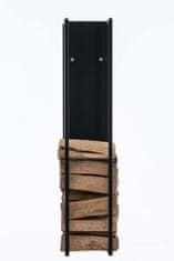 BHM Germany Stojan na dřevo Gnister, 140 cm, matná černá