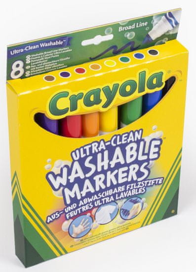Crayola Fixy vypratelné s širším hrotem 8 ks