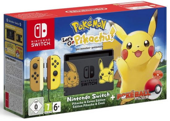 Nintendo Switch + Pokémon: Let's Go Pikachu + Poké Ball