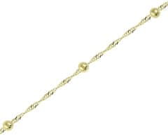 Brilio Zlatý náhrdelník Lambáda s kuličkami 42 cm 273 115 00006