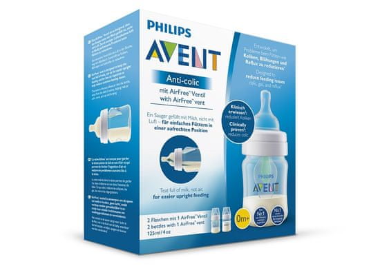 Philips Avent Láhev Anti-colic 125 ml s AirFree, 2 ks