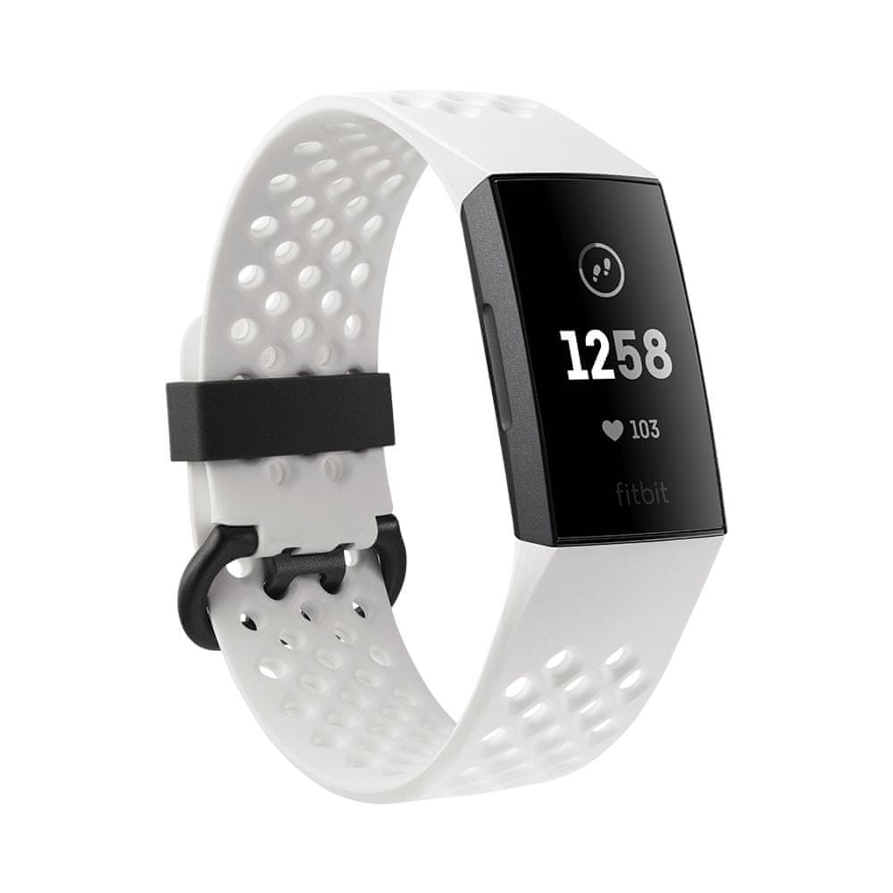 Fitbit Charge 3 Special Edition (NFC) - Graphite / White Silicone - zánovní