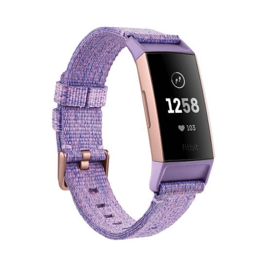 Fitbit Charge 3 Special Edition (NFC) - Lavender Woven - zánovní