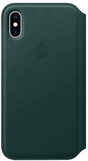 Apple kožené pouzdro Folio na iPhone XS, piniově zelená MRWY2ZM/A