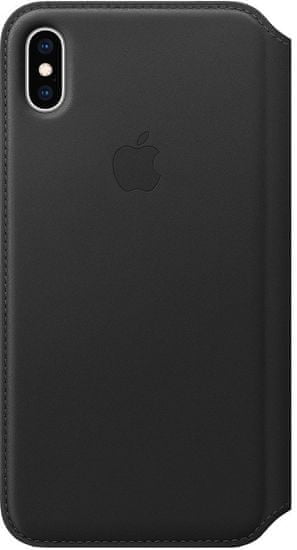 Apple kožené pouzdro Folio na iPhone XS Max, černá MRX22ZM/A