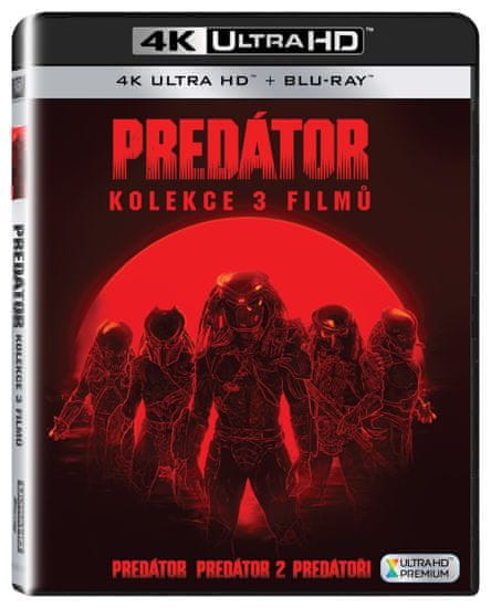 Komplet PREDÁTOR 1-3 (Predátor + Predátor 2 + Predátoři) - Blu-ray + 4K ULTRA HD