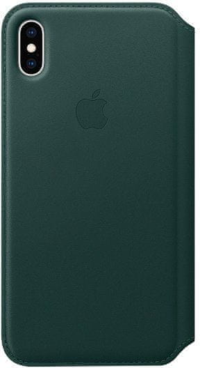Apple kožené pouzdro Folio na iPhone XS Max, piniově zelená MRX42ZM/A