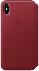 Apple kožené pouzdro Folio na iPhone XS Max (PRODUCT)RED, červená MRX32ZM/A