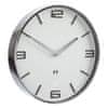 Designové nástěnné hodiny FT3010WH Flat white 30cm