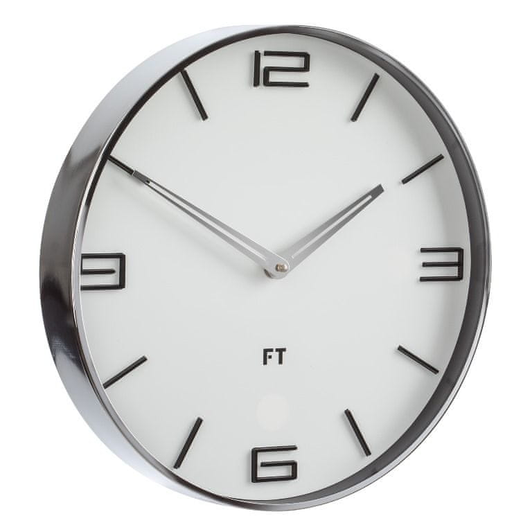 Levně Future Time Designové nástěnné hodiny FT3010WH Flat white 30cm